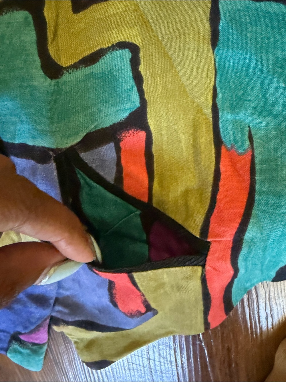 Max & Mabel Colorblock Abstract Print Vest - Multicolor - Picture 6 of 10